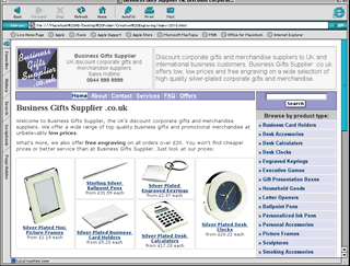 screenshot of Business Gifts Supplier home page