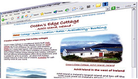 Ocean's Edge Cottage web site, created by Digital Acla